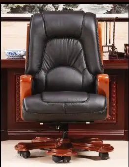 Boss chair. Real leather chair. Can lie massage solid wood chair. 25