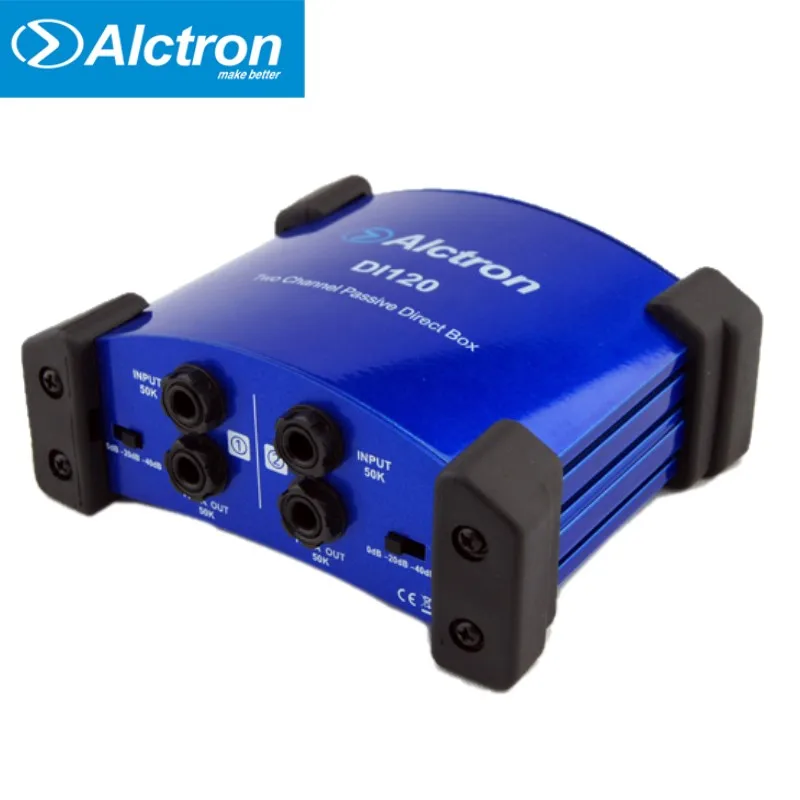 Alctron DI120 DI-120 صندوق DI السلبي لعازفي لوحة المفاتيح وعازفي الجيتار الصوتي والكهربائيين والباسيين وعازفي الآلات الأخرى