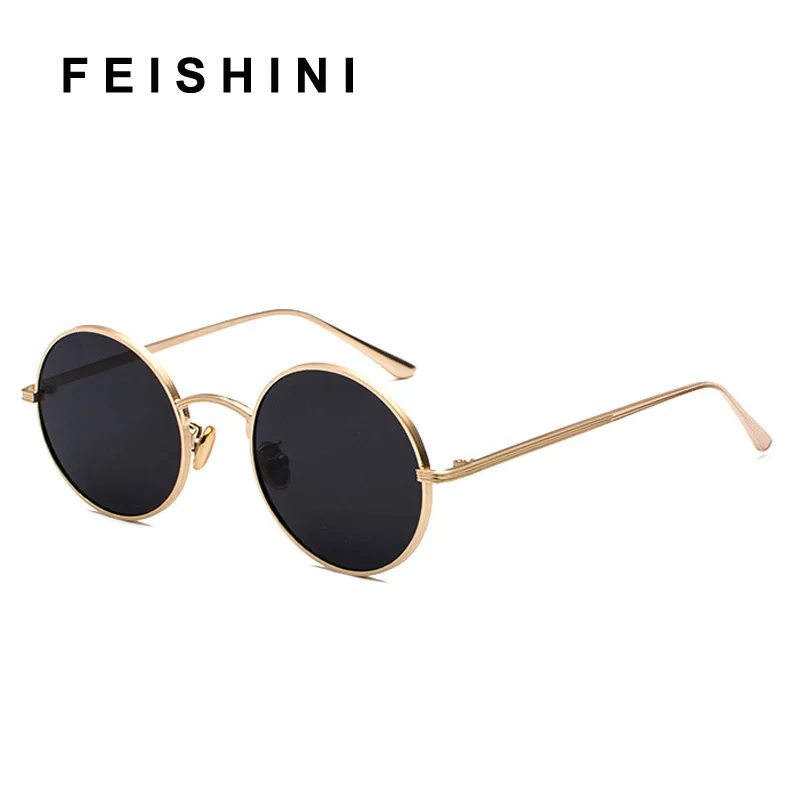 الأحمر Oculos دي سو العلامة التجارية الكلاسيكية Steampunk النظارات الشمسية النساء مستديرة المعادن الزخرفية نمط Vintage الشرير الأصفر النظارات الشمسية للرجال