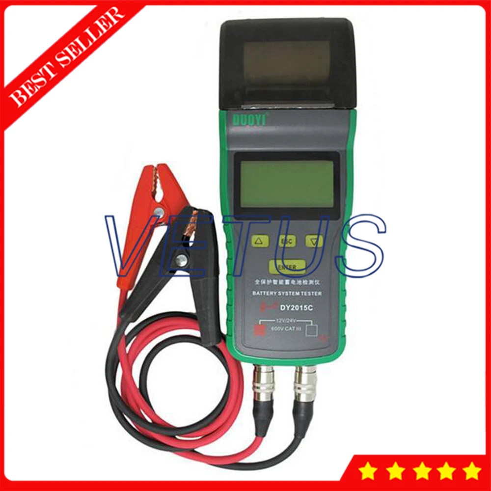 Intelligent Digital Automtive Battery Tester For Testing 12V/24V batteries With Built in Printer battery life Tester DY2015C