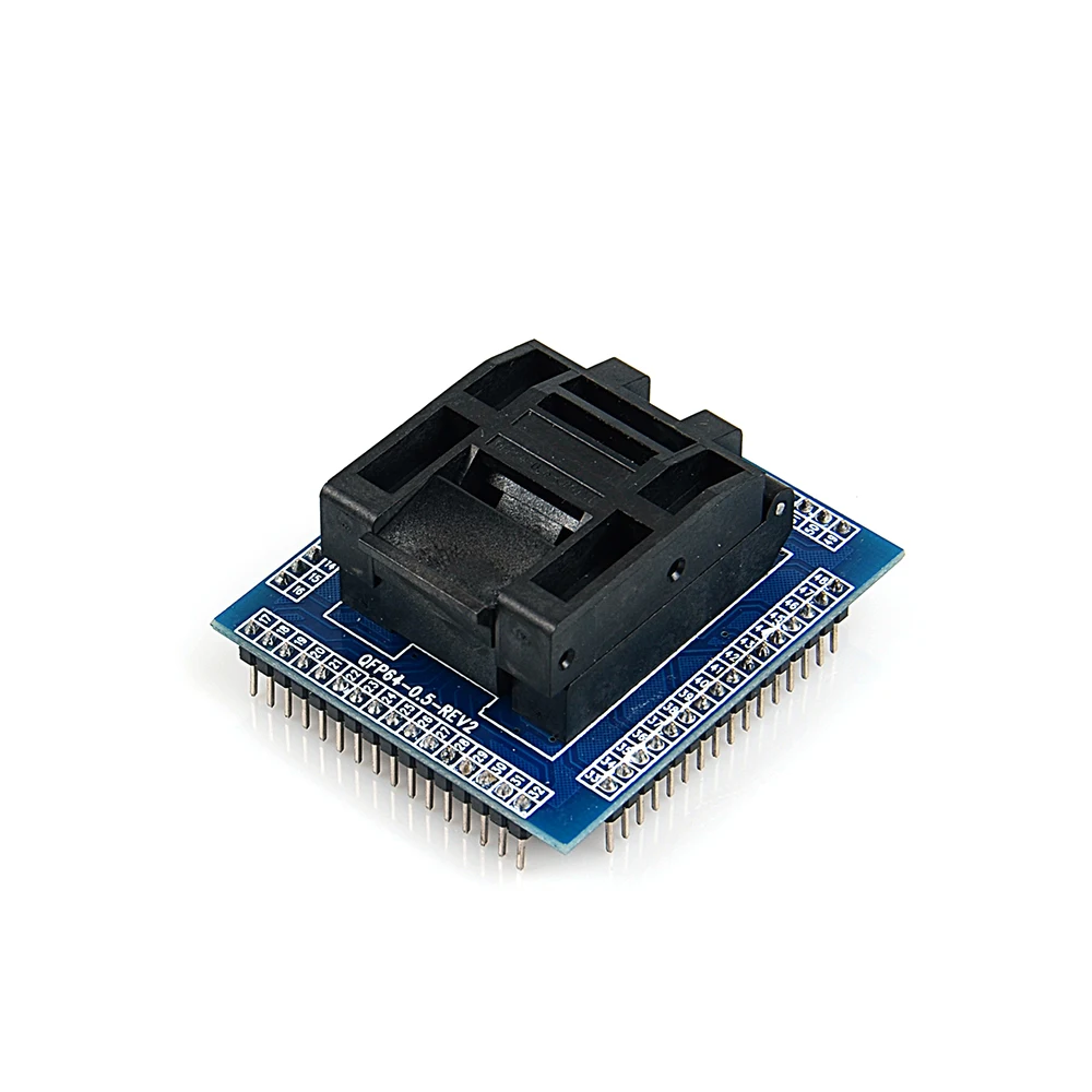 Latest Version QFP64 TQFP64 LQFP64 socket adapter IC test socket burning 0.5m programmer STM32 QFP64 socket