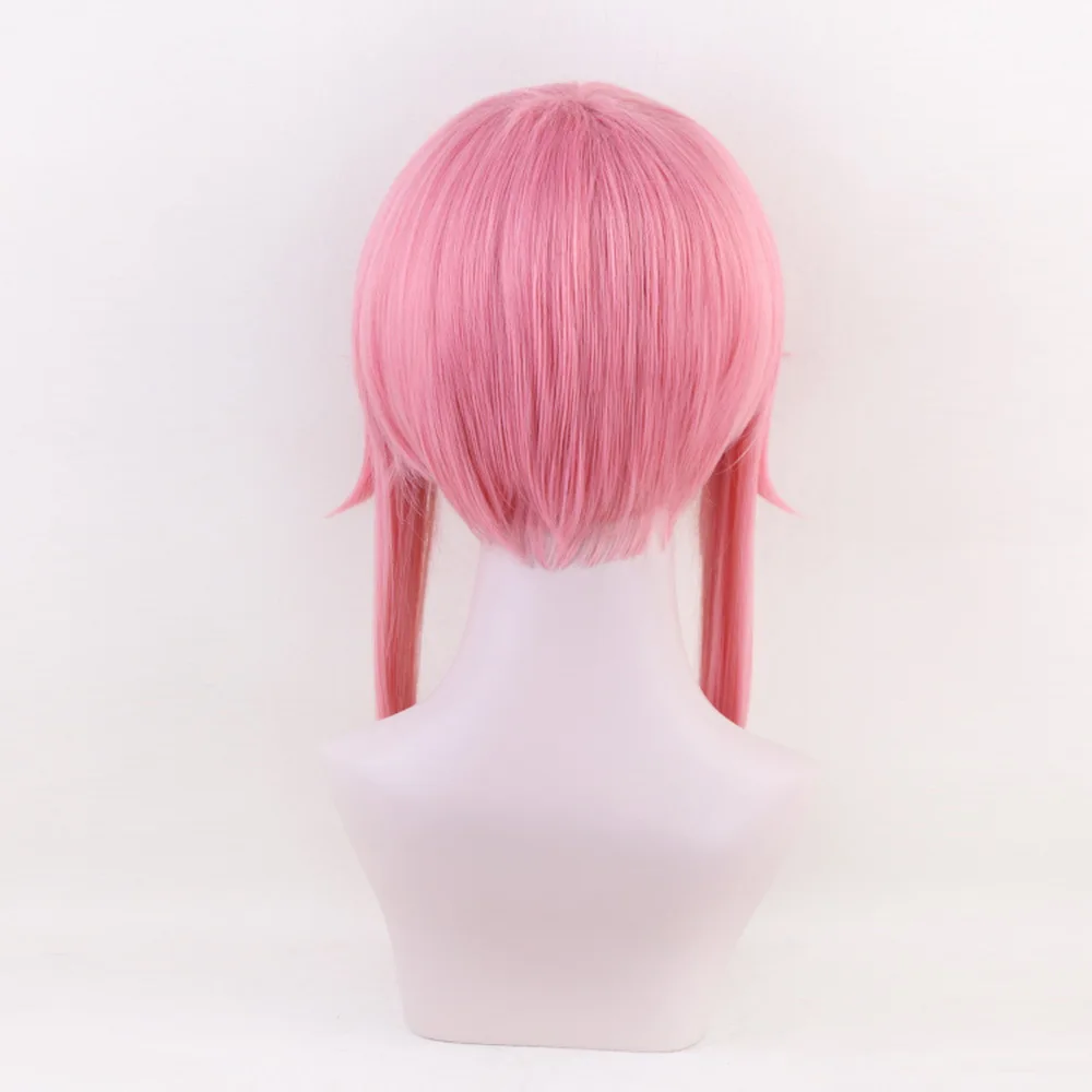 Fate/Grand Order Servant Cosplay Wig Tamamo no Mae Anime Hair Halloween Costume Pink Hairpiece Wigs With Clip On Ponytail