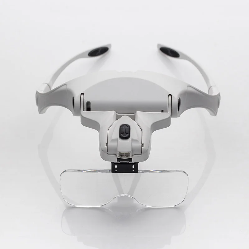 1x 1.5x 2x 2.5x 3.5x Headband LED Magnifier Head Wearing Eye Reading Magnifying Glasses Soldering Repair Lamp Magnifier Loupes
