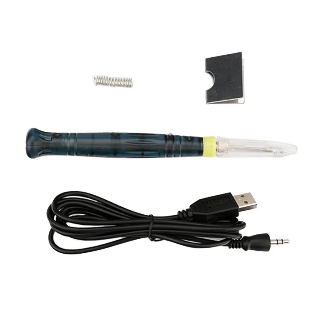 Mini Portable USB 5V 8W Electric Powered Soldering Iron Pen/Tip Touch Switch