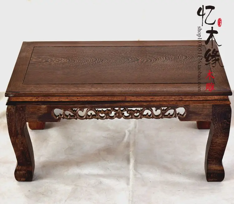 

Mahogany wood carved wooden table table table windows and a few Kang tatami arhat bed foot table