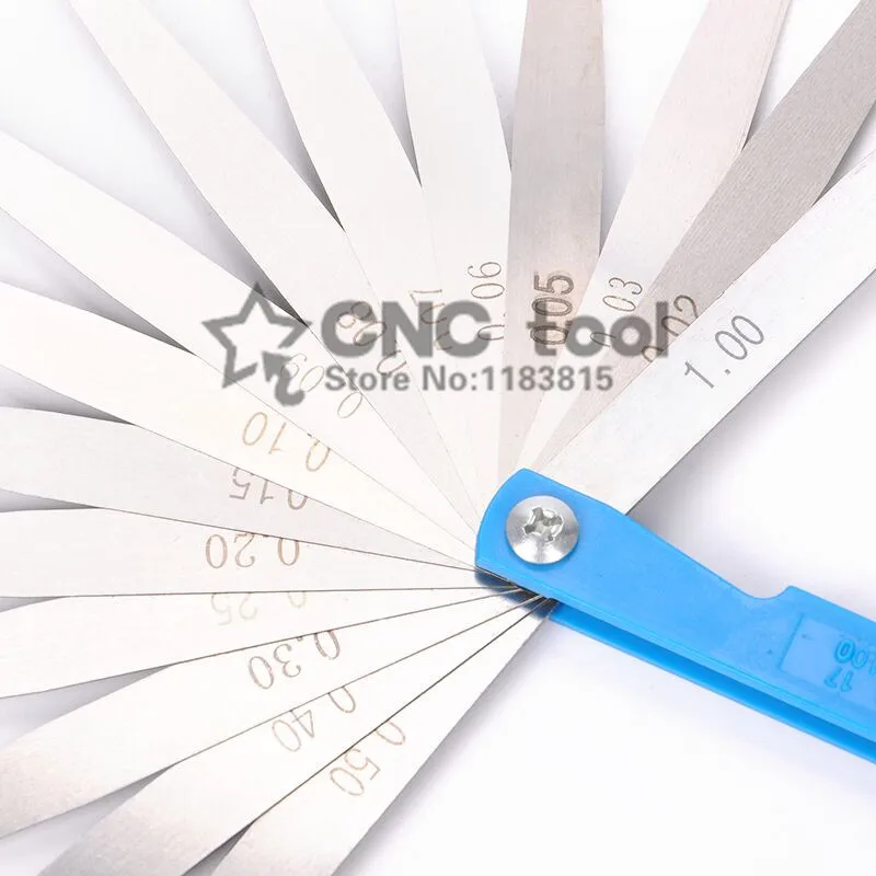 150mm 17 Blade Metric Feeler Gauge 0.02-1.00mm Gap Filler Thickness Measurement Tool