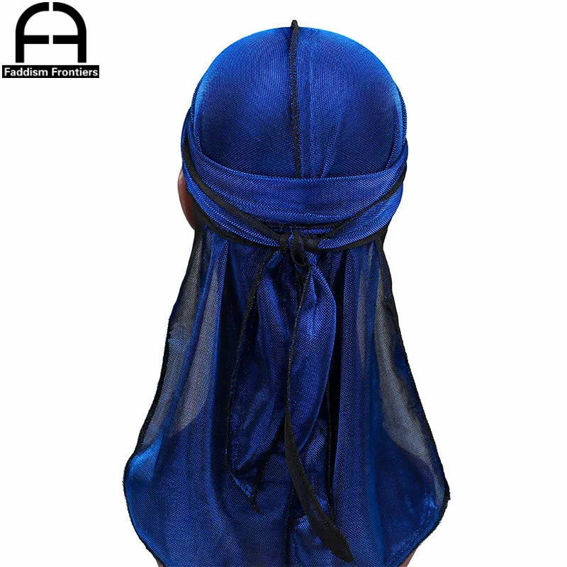 New Men\'s Shiny Mesh Durags Turban Hat Bandanas Breathable Men Durag Doo Rag Headwear Headband Hair Accessories Waves Caps