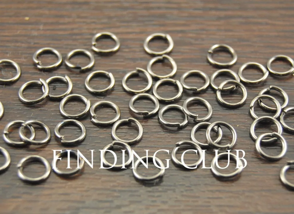 1000 pcs 6mm Gunmetal black plated Open Jumprings Jump ring DIY Metal Bracelet Necklace Jewelry Findings