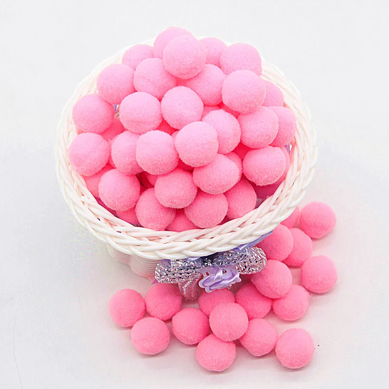 Pompon 8mm 10mm 15mm 20mm 25mm 30m Pompony Ponpon Ball kolorowe Pompony artykuły rzemieślnicze DIY dla dzieci zabawki szycie ubrań 20g