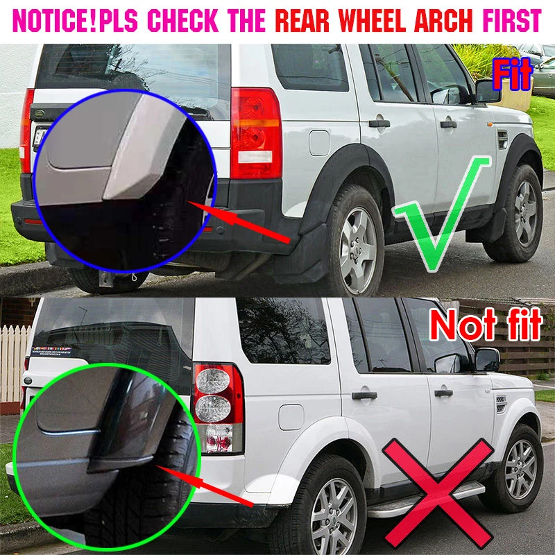 FIT FOR LAND ROVER DISCOVERY 3 2004 2005 2006 2007 2008 LR3 MUDFLAPS MUD FLAP SPLASH GUARD MUDGUARDS FENDER ACCESSORIES