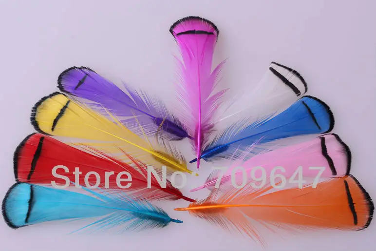 Feathers! 100Pcs/Lot 5-9CM LOOSE Lady Amherst Pheasant Tippet Feathers,Lady Amherst Pheasant Feathers,9 Colours Available