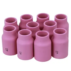 Bico de maçarico para soldagem 53n87 12 #, bico de proteção de alumina, serve para wp 17 18 26 com 10 peças