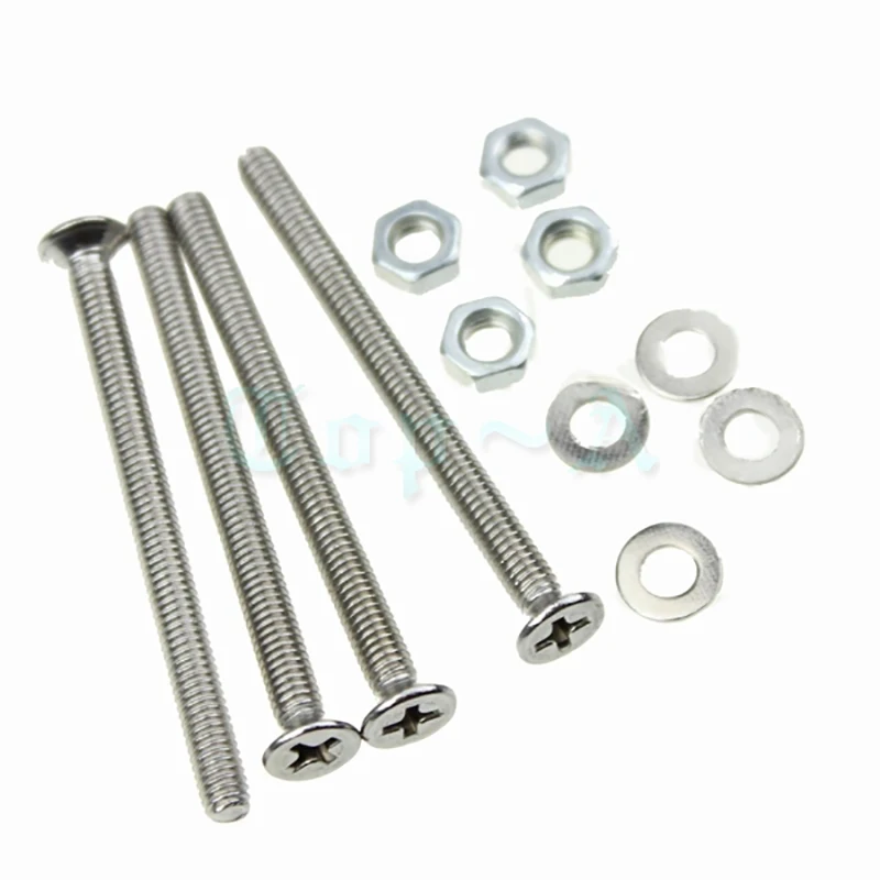 100pcs Lot Screw M4 50mm 304 Stainless Steel Phillips Flat Head Screws fit for Computer Case Fan 120mm x 38mm