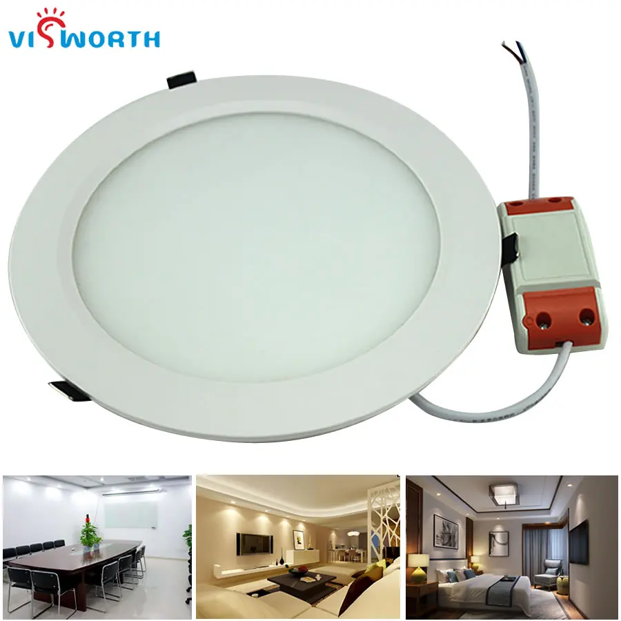 

VisWorth Wholesale 5W 24W Led Panel Lights Round Ultra Thin Led Downlight Warm White Cold White With Driver and Wire