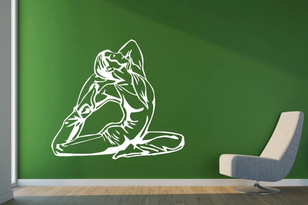 Athletic Figure Girl Gymnast Wall Stickers Large Wall Vinyl Sticker Decor Sports Club Adesivo de parede para quarto Mural SA201