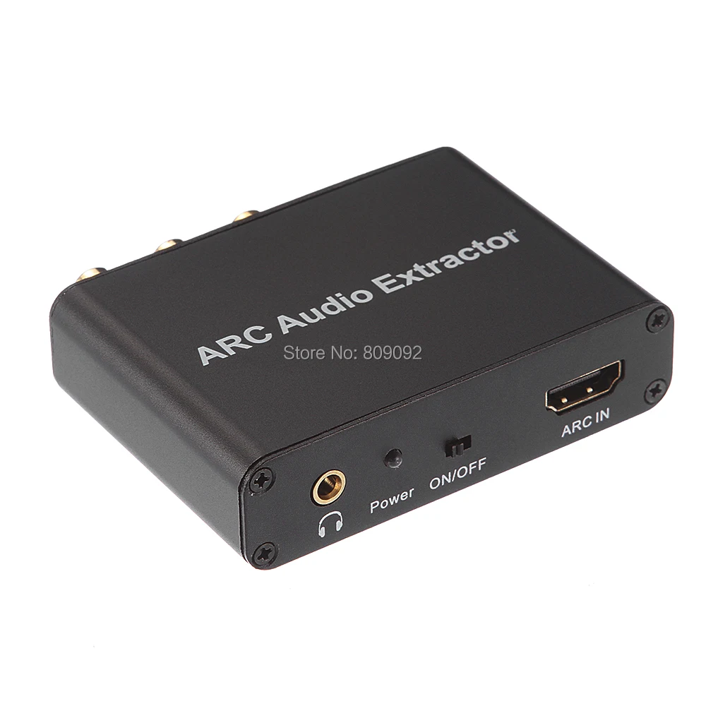 192KHz Aluminum ARC Audio Adapter HDMI Audio Extractor Digital to Analog Audio Converter DAC SPDIF Coaxial RCA 3.5mm Jack Output