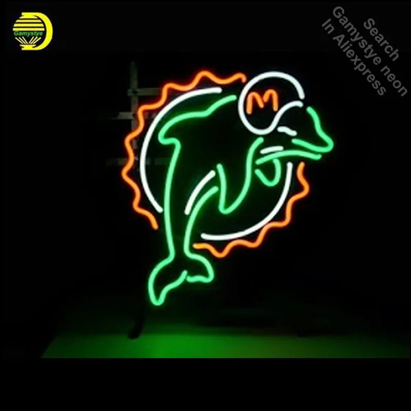 Neon Sign for Mia Dolphin Neon Bulb sign handcraft Commercial neon signboard Beer Bar Pub Room Art neon light anuncio luminos