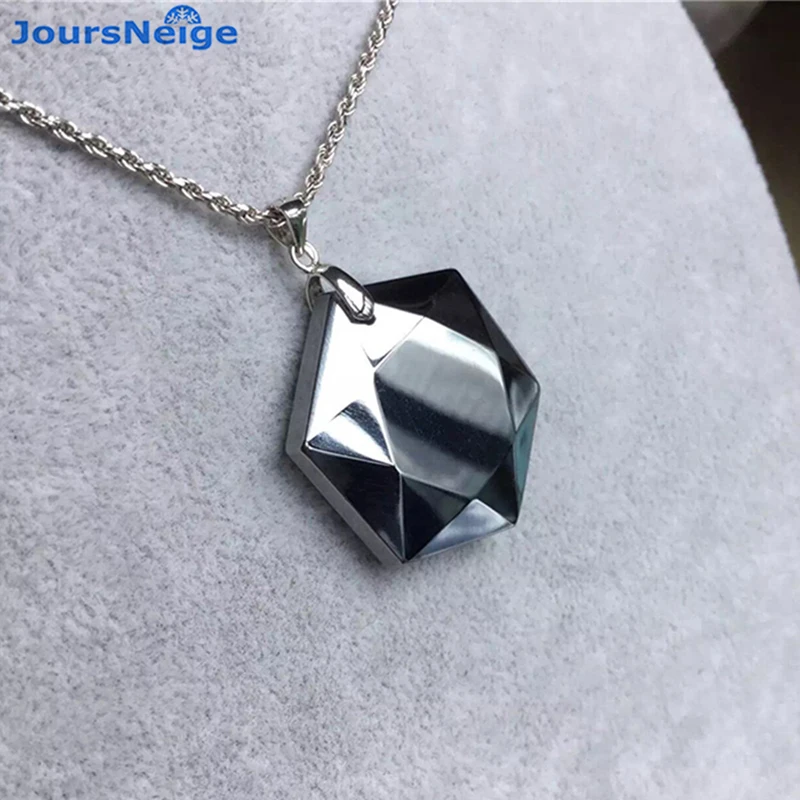 Wholesale Genuine Terahertz Natural Stone Pendants Six Stars Pendant Necklace Health Energy Powerful Luck Stone Fashion Jewelry