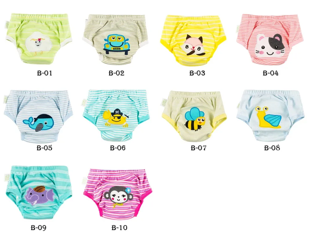 My Choice 3pcs /Set Baby Training Pant Cloth Cotton Diaper Washable Reusable Training Underwear Unisex Toilet Potty Trainers