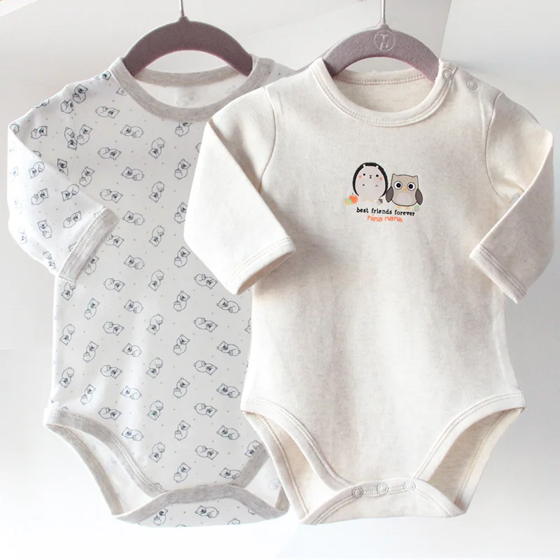 

Baby clothes 2pcs pack baby bodysuit round neck children long sleeves clothing pyjamas kids clothes 100% cotton baby overalls