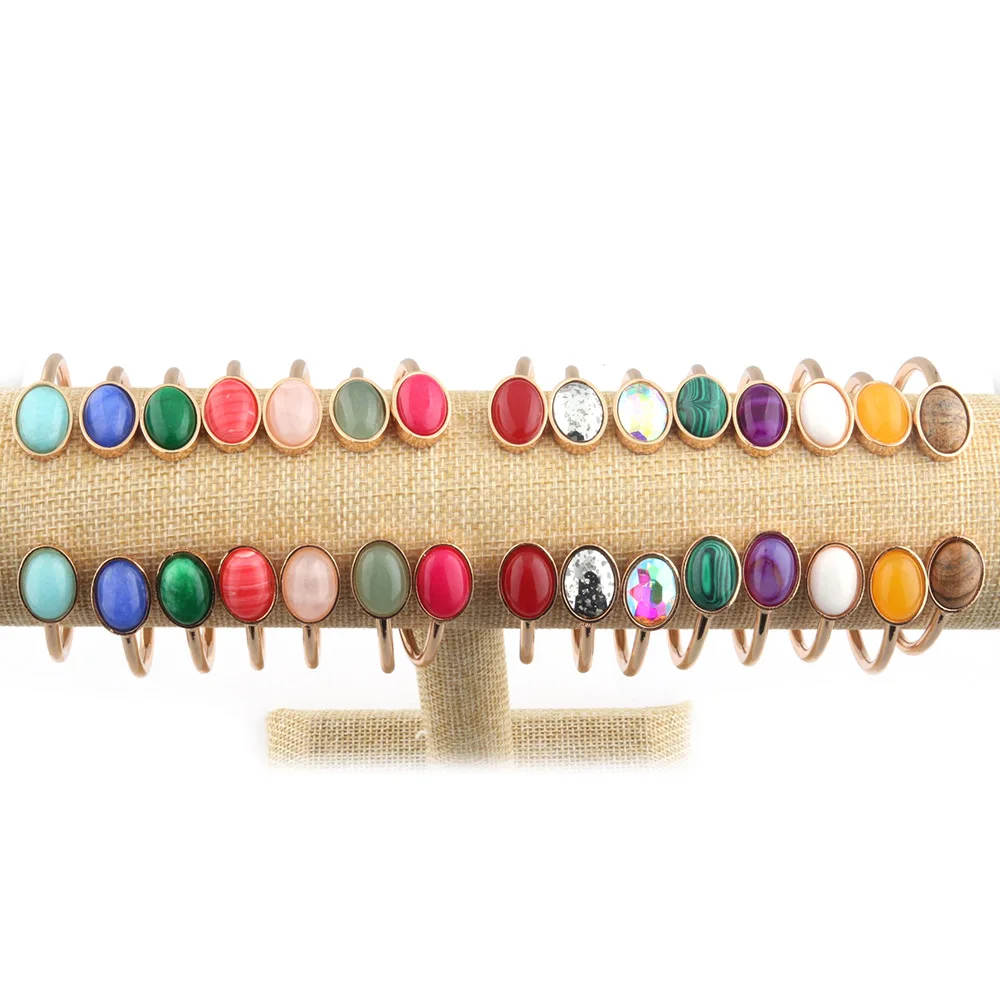 NeeFuWoFu Natural Stone Bracelets Bangles For Woman Copper Open Gradient Metal Manual National Wind Charm Jewelry Gift bracelet