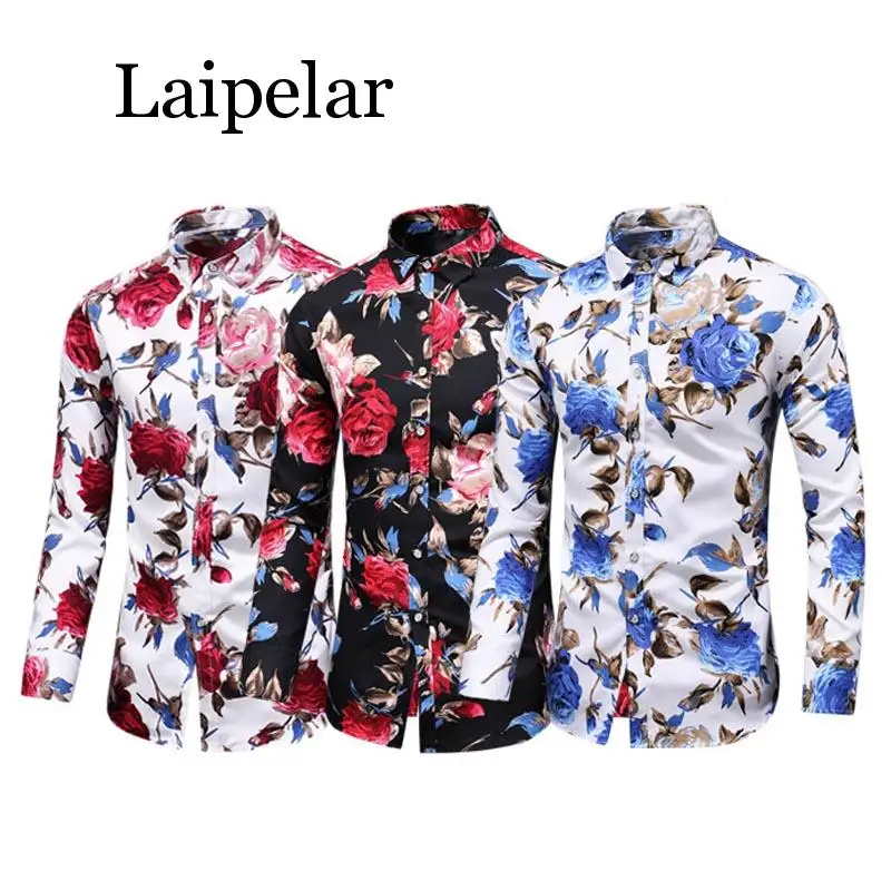 5XL 6XL 7XL Autumn Shirt Men New Fashion Personality Printing Long Sleeve Shirts Men 2022 Casual  Business Office Shirt