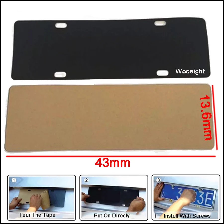 Wooeight 5Pcs License Plate Silencer Pad Car License Plate Shock Silencer Pad Shockproof 4 Holes Foam Pads Frame Buffer Brand