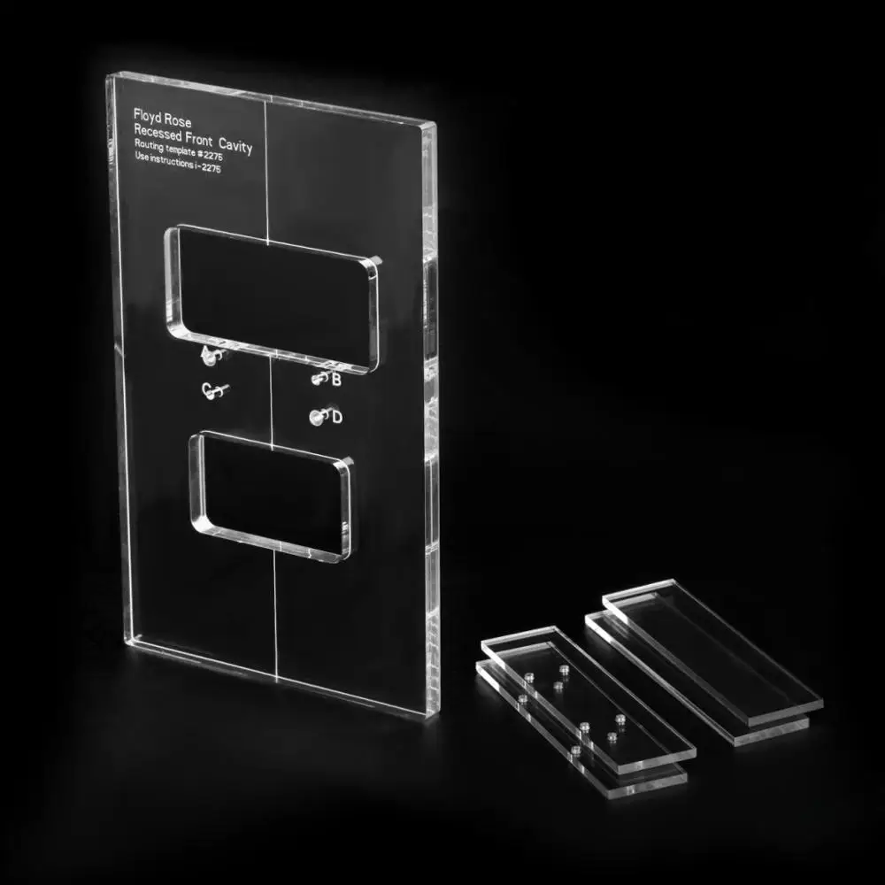 Musiclily Pro CNC Accurate Acrylic Tremolo Bridge Routing Templates Set for Floyd Rose Recessed Modification