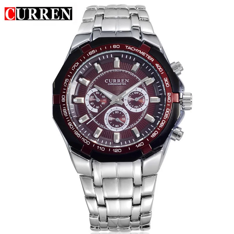 Waterproof 30M Quartz Watch For Men CURREN Fashion Stainless Steel Wristwatch 8084 Casual Sport Watch Male Clock Montre Homme