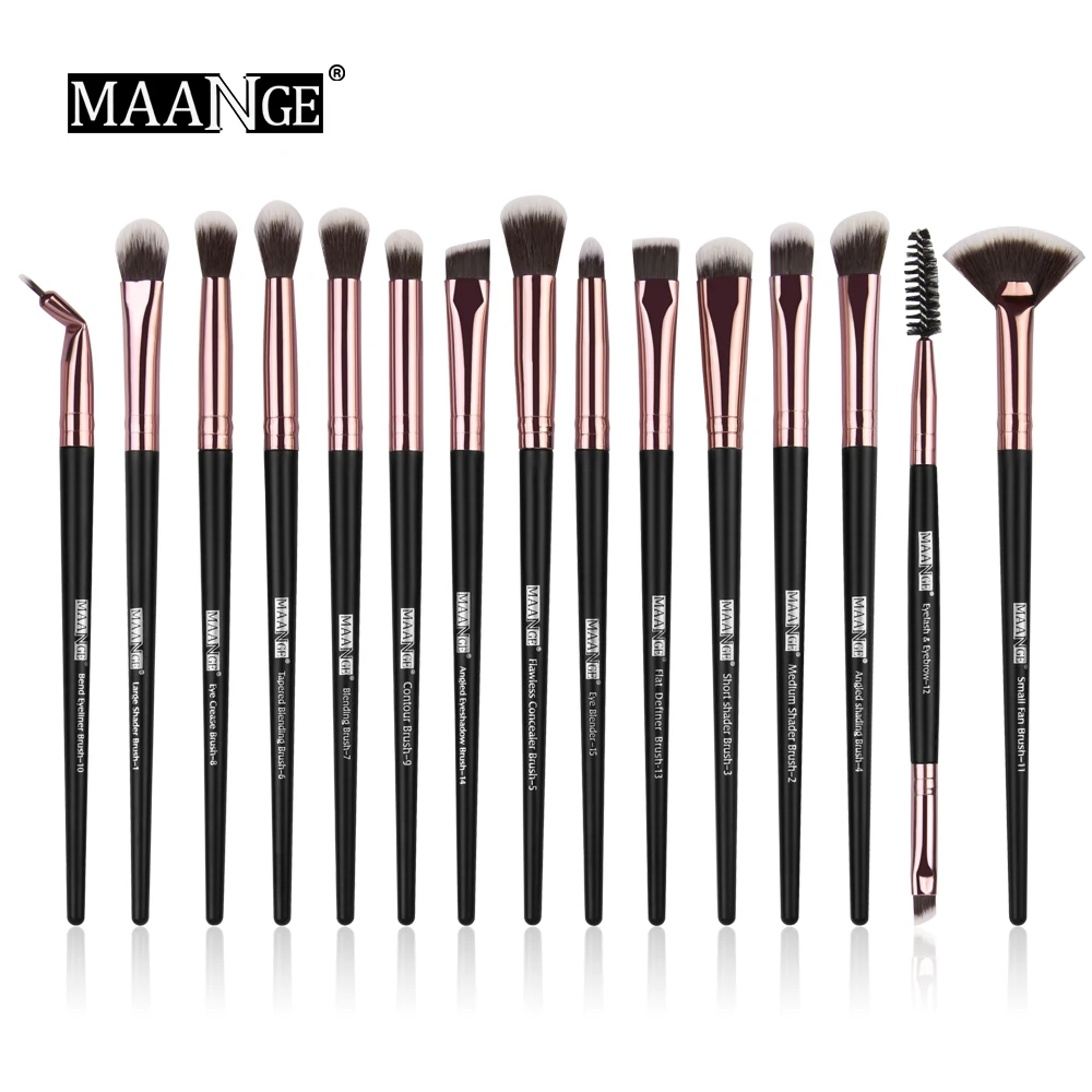 MAANGE New Make Up Brushes 5/15 PCS Professional Blending Eyeshadow Eyebrow Fan Brush For Makeup Beauty Set pincel Maquiagem