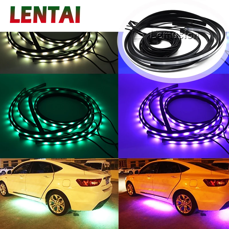 

EALEN 1Set Car LED Lamp RGB Atmosphere Light Remote Control For Seat Leon Ibiza Renault Duster Megane 2 Logan Captur Clio Mazda