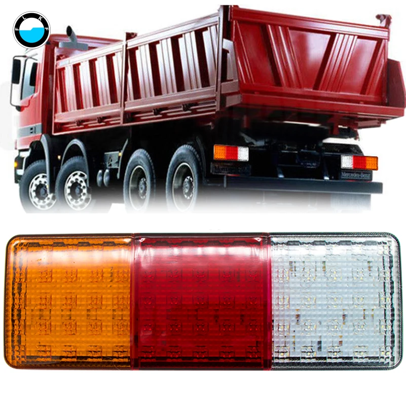 1 Pair Waterproof 12V/24V  Truck LED Tail Light Rear Lamp Stop Reverse Safety Indicator Fog Lights  8 19 20 30 46 72LED.