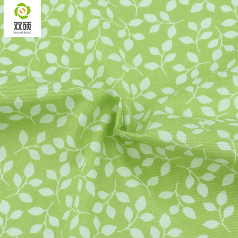 ShuanShuo Fresh Green Fat Quarter Patchwork Bundls Cloth Sewing Different Sizes Scrapbooking 100% Cotton Fabric 50pcs/lot