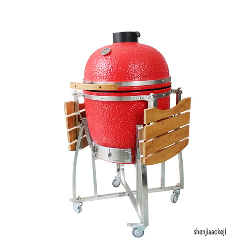 21-inch Commercial Charcoal Grill Home Sawdust Smoked BBQ Oven Smoked Bacon Stove European style Detachable barbecue furnace 1pc