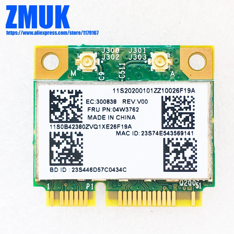 BCM94313 Thinkpad X131E E330 L330 E435 E335 E135 T430U E535 E530C E430 S430 E430C E530,P/N 04W3762 용 WiFi + BT4.0 무선 카드