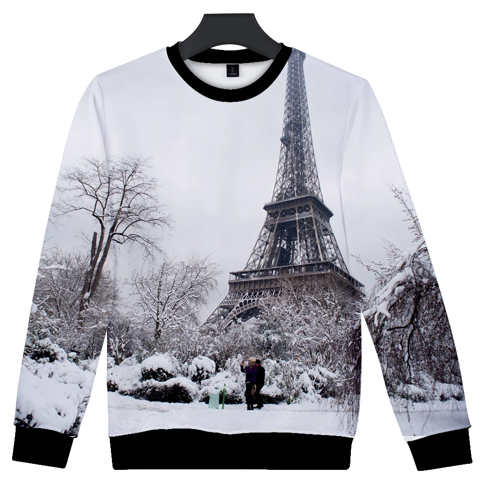 France Paris Eiffel Tower 3D Sweatshirt Men/Women Famous La Tour Eiffel Sweatshirts Fashion Hoodies Pullover Tracksuit Tops