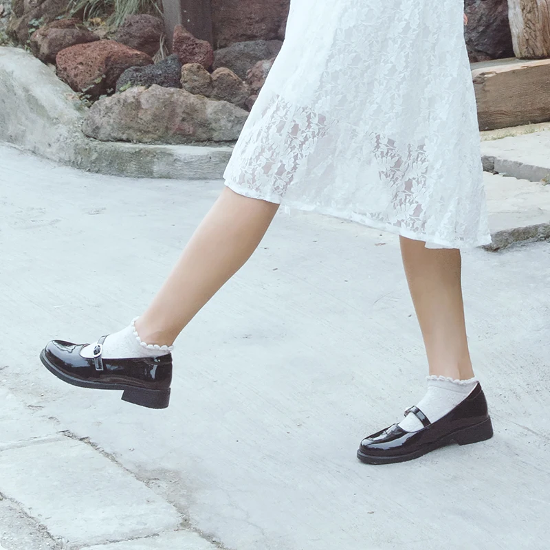 New Japanese Style Vintage College Student Shoes Girls Spring Autumn Mary Jane Shoes Buckle Strap Flats Cosplay Lolita