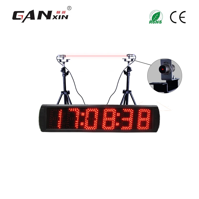 [Gan Xin] Led Clock Electronic Lap Timer Digital Countdown Laser Timer  For Marathon \ Racing \ Horse Racing \ Dog Racing