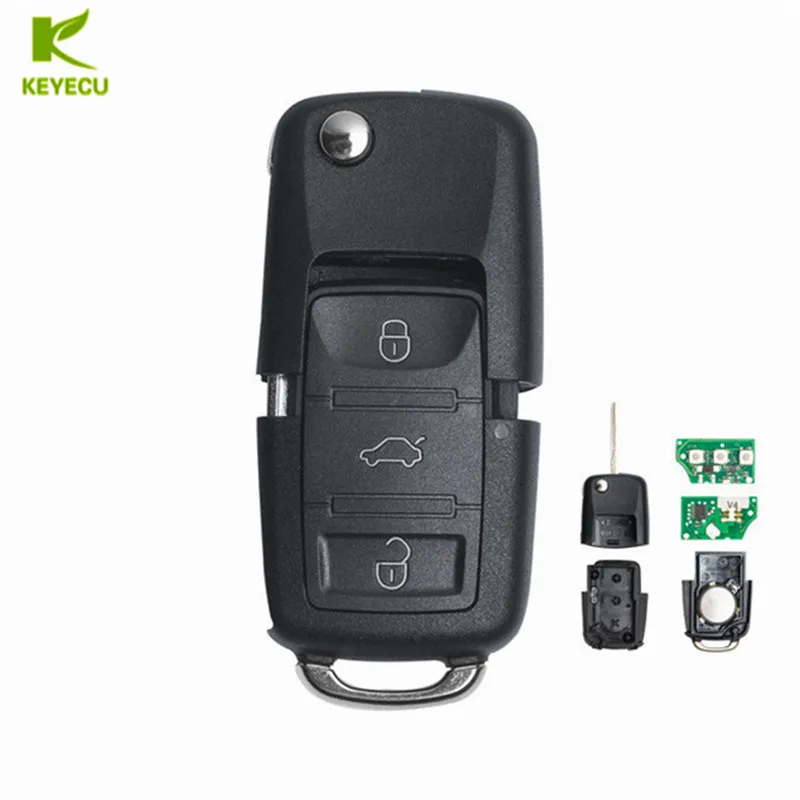 

KEYECU 3 Button Remote Key 433MHz with Blank Blade +ID48 CHIP 6QE 959 753 For VW VOLKSWAGEN Fox Gol Sharan Saveiro