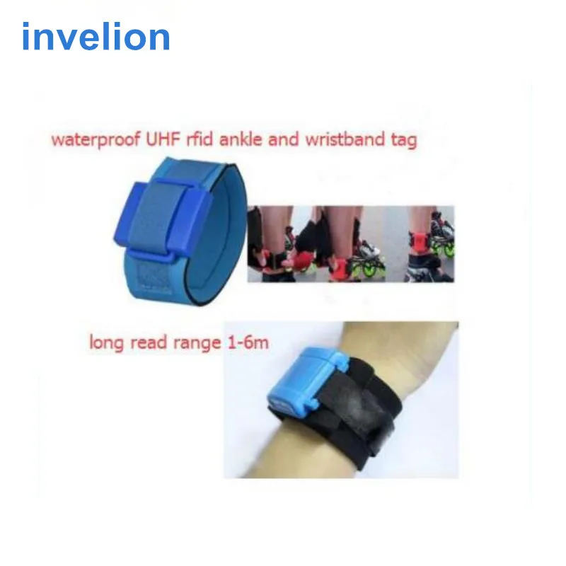 

860-960mhz Rfid Wristband tag Waterproof Bracelet for triathlon marathon length adjustable