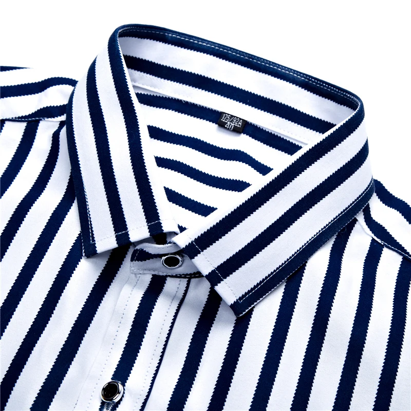 2023 New Fashion Men Long Sleeve Shirts Male Striped Classic-fit Comfort Soft Casual Button-Down Shirt Casual Male Shirt Tops