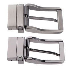 Men Metal Reversible Belt Buckle Replacement Antique Rectangular Pin Buckle