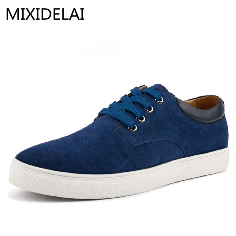 MIXIDELAI-Chaussures en cuir véritable pour hommes, grande taille, haute qualité, mode masculine décontractée, style européen, Oxfords plats, nouvelle collection