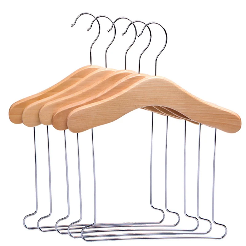 5pcs/lot 30cm Clothing racks for children's clothing stores solid wood children's suit pants clip multi-functionhanger