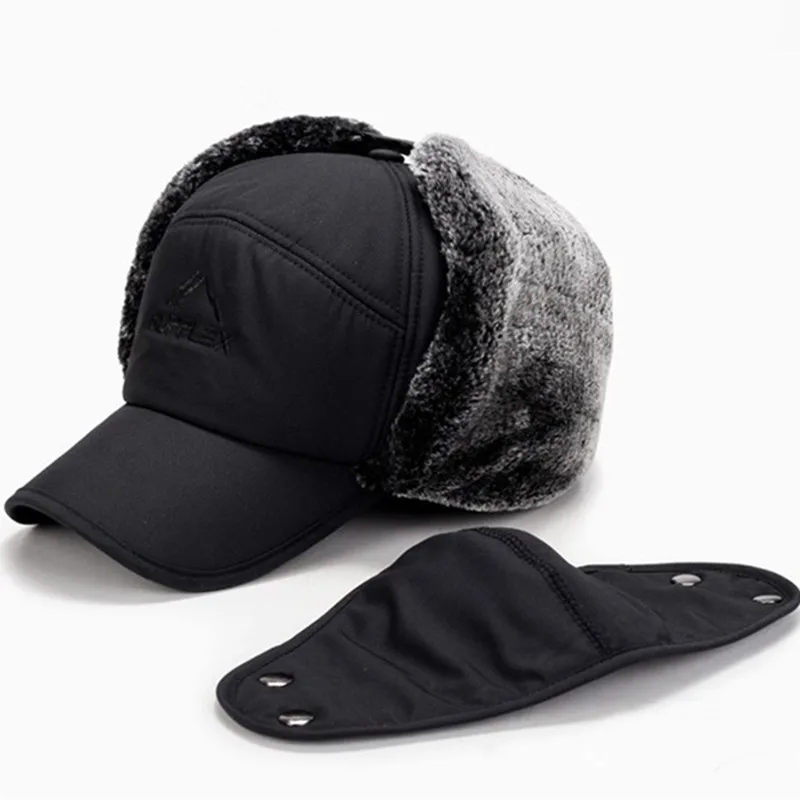 XdanqinX protezione per le orecchie da uomo cappelli Bomber per il viso più spessi più velluto caldo cappello invernale da donna resistente alla