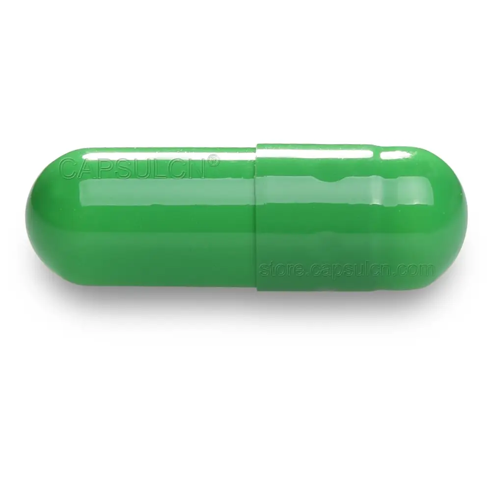 Hight quality 10,000 pcs/Carton Gel Capsules Size 00 Apple Green Empty gelatin capsules for capsule filler machine