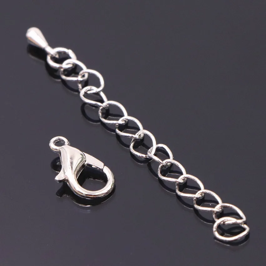 30pcs Wholesale Metal Lobster Clasp Hook Silver-color Lobster Hooks Clasps For Jewelry Making Finding DIY Necklace Bracelet A540