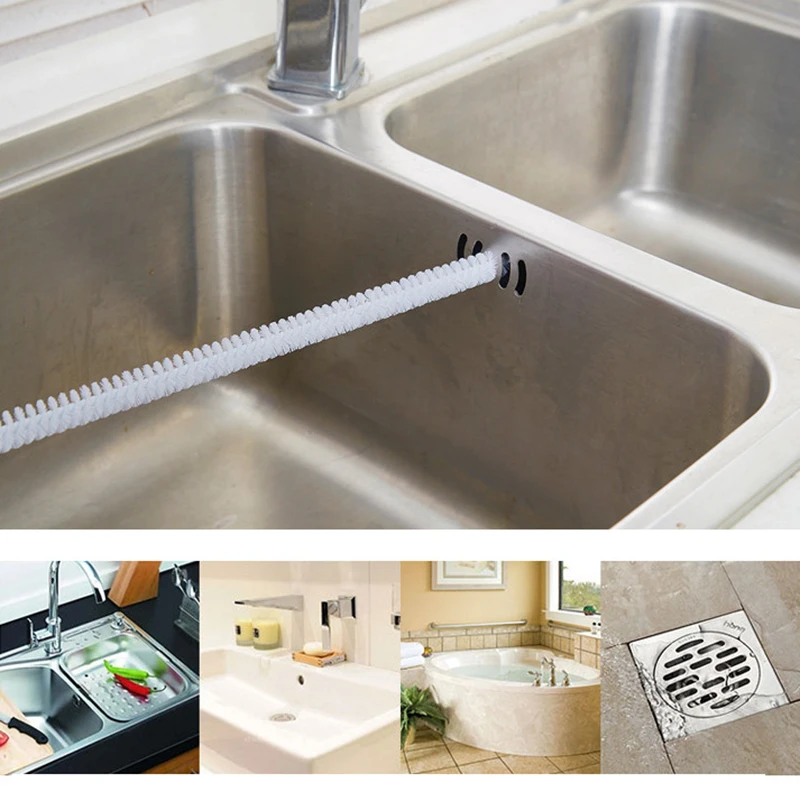 1PC Sewer Creative Cleaning Brush Kitchen Sink Tub Toilet Dredge Pipe Cleaner Snake Brush Bathroom Kitchen Accessories Tools