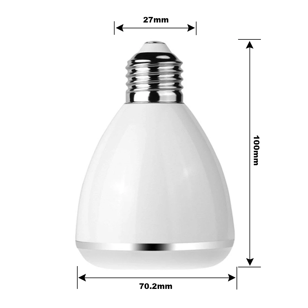 Imagem -06 - Mini 9w E27 Lâmpada Led Bluetooth Alto-falante App Controle Led Lâmpada de Luz Branco Mais Rgb Led Música Alarme Temporização Led Lâmpada Inteligente