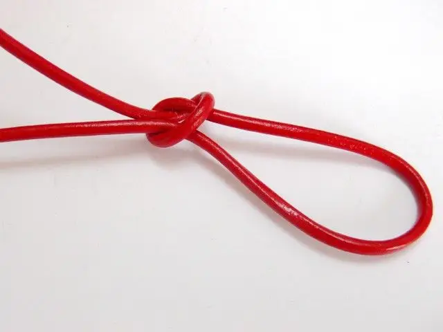 

32.8 feet Red Round Real Leather Jewelry Cord 3mm